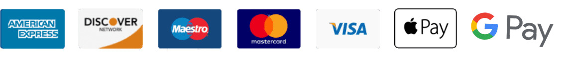 Accepted payment cards